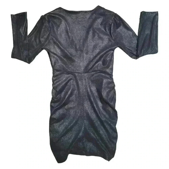 Likely Revolve Gwendolyn Ruched Long Sleeve Bold Shoulder Black Womens - Picture 3 of 4